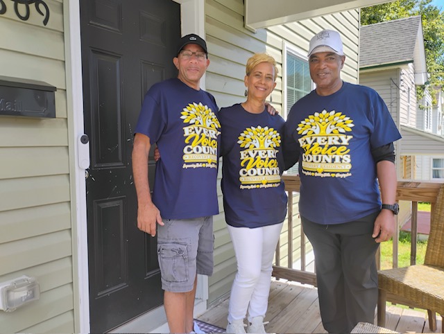 Agape Luv and Every Voice Counts recovery residence team at the Cambridge home